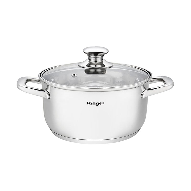 Каструля Ringel Grey Line з кришкою, 24 см, 5.5 л (RG-2022-24)